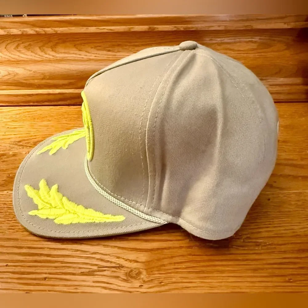 Stussy Gray Cap with Neon yellow Stars! Super Rare from Y2k! Vintage! Brand new!
